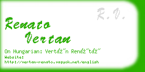 renato vertan business card